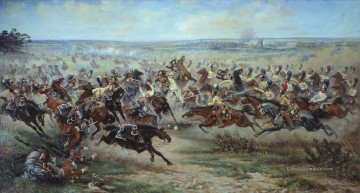  russisch - Eine Anklage der russischen Leibwächter am 2 Juni 1807 Viktor Mazurovsky Militärkrieg